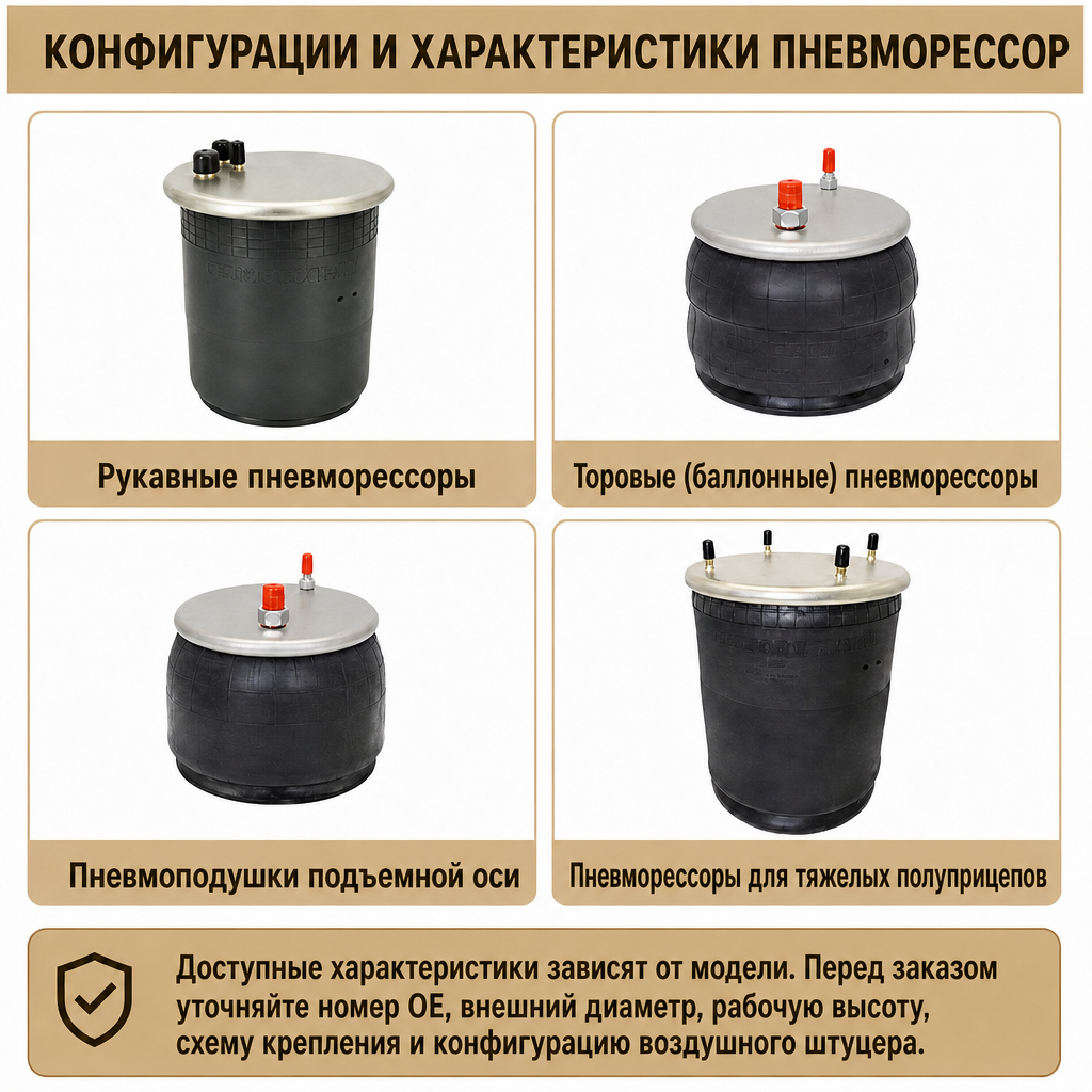 Пневморессоры для грузовиков