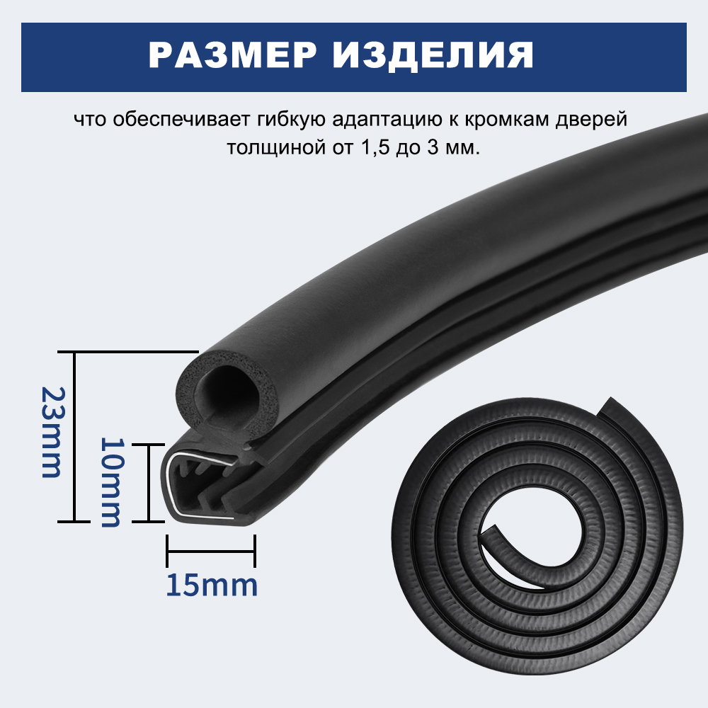 Уплотнитель кромки дверей